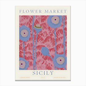 Flower Market Sicily Canvas Print