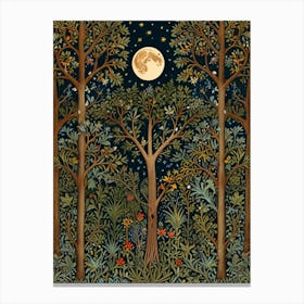 William Morris Moonlight In The Forest 45 Canvas Print