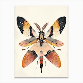 Colourful Insect Illustration Firefly 16 Canvas Print
