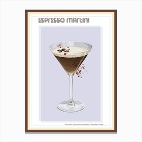 Espresso Martini Splatter Cocktail Print Canvas Print