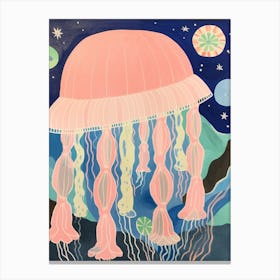 Maximalist Animal Painting Jellyfish 2 Canvas Print