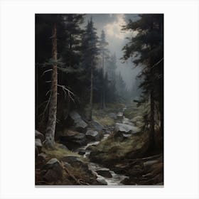 Forest Creek Vintage Canvas Print