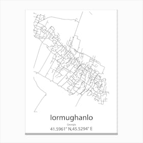 Iormughanlo,Georgia Minimalist Map Canvas Print