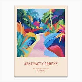 Colourful Gardens San Diego Botanic Garden Usa 3 Red Poster Canvas Print