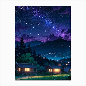 Night Sky Anime aesthetic 63 Canvas Print