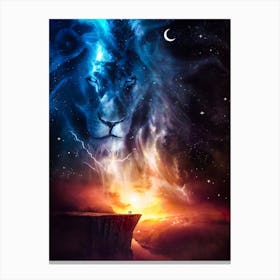 Spirit Of Animal Totem Lion Canvas Print