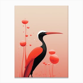 Bird Perching Minimalist 3 Canvas Print