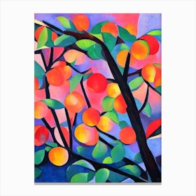 Nectarine Tree Cubist Canvas Print