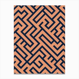 Maze Pattern Canvas Print