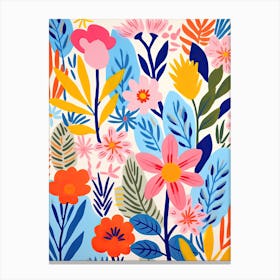 Blooms In Matisse Style Wake; Inspired Harmony Canvas Print