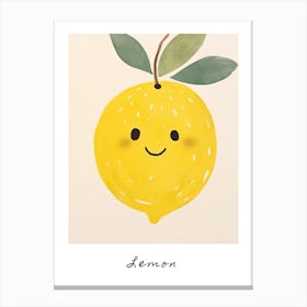 Friendly Kids Lemon 4 Poster Canvas Print