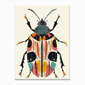 Colourful Insect Illustration Flea Beetle 3 Canvas Print