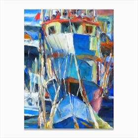Port Of Dumaguete Philippines Abstract Block 1 harbour Canvas Print