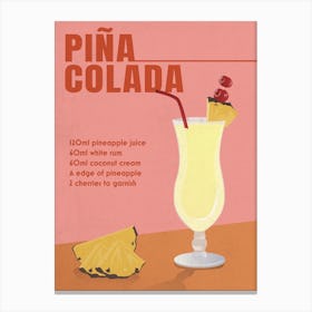 Pina Colada Print Canvas Print