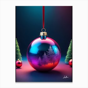 Modern Christmas Ball Canvas Print