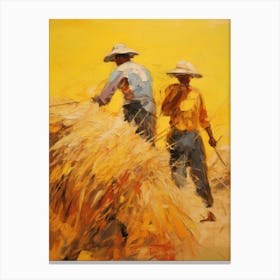 Hay Harvesters Canvas Print