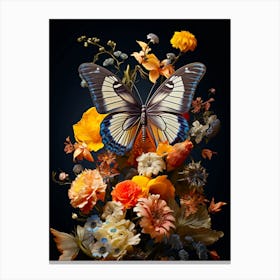 Butterfly In A Vase Canvas Print