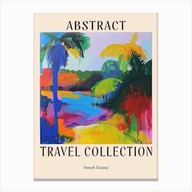 Abstract Travel Collection Poster French Guiana 2 Canvas Print