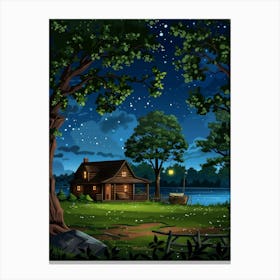 Night In The Forest 5 Canvas Print