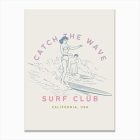 Catch The Wave | Surf Club Coastal Tropical Beachy 1 Canvas Print