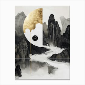 Modern Yin And Yang Canvas Print