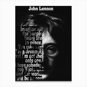 John Lennon Quotes Canvas Print