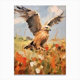 Bird Painting Red Tailed Hawk 4 Canvas Print