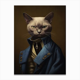 Gangster Cat Burmese 2 Canvas Print