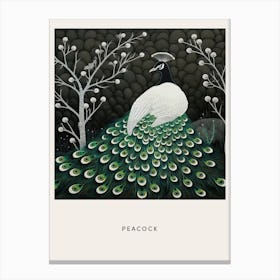 Ohara Koson Inspired Bird Painting Peacock 6 Poster Canvas Print