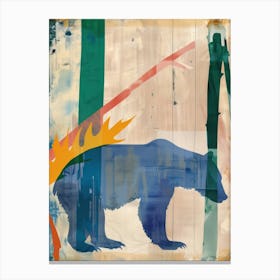 Bear 3 Cut Out Collage Canvas Print