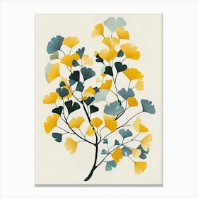 Ginkgo Tree Flat Illustration 4 Canvas Print