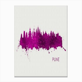 Pune India City Purple Canvas Print