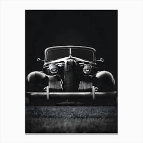 Black And White Car 1 Canvas Print