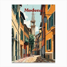 Modena Italy Townview Digital Travel Illustration Canvas Print