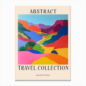 Abstract Travel Collection Poster Equatorial Guinea 1 Canvas Print