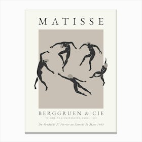 Matisse Print Black Dance Canvas Print