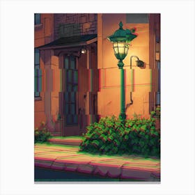 Street Lamp Wall Art Behind Couch Canvas Print