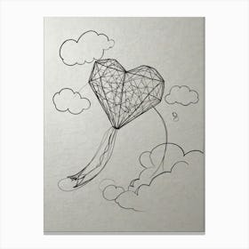 Heart Kite 1 Canvas Print