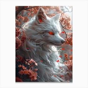 Beautiful Fantasy White Fox 12 Canvas Print