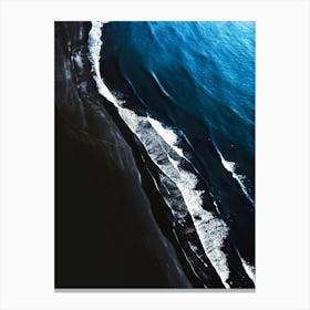 Black Sand Beach Canvas Print