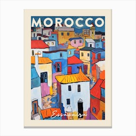 Essaouira Morocco 3 Fauvist Painting  Travel Poster Canvas Print