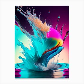 Splashing Water Waterscape Pop Art Photography 1 Canvas Print