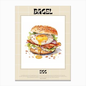 Egg Bagel 2 Canvas Print