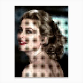 Grace Kelly In Style Dots Canvas Print