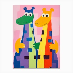 Colourful Kids Animal Art Alligator Canvas Print