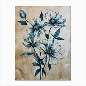 Blue Cosmos 2 Canvas Print