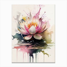 Lotus Painting Canvas Print