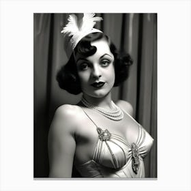 1920's Burlesque Dancer ~Reimagined 98 Canvas Print