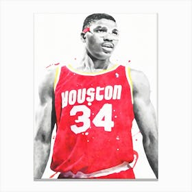 Hakeem Olajuwon Houston Rockets Canvas Print