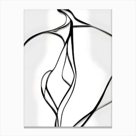 Abstract Black And White Painting Canvas Print